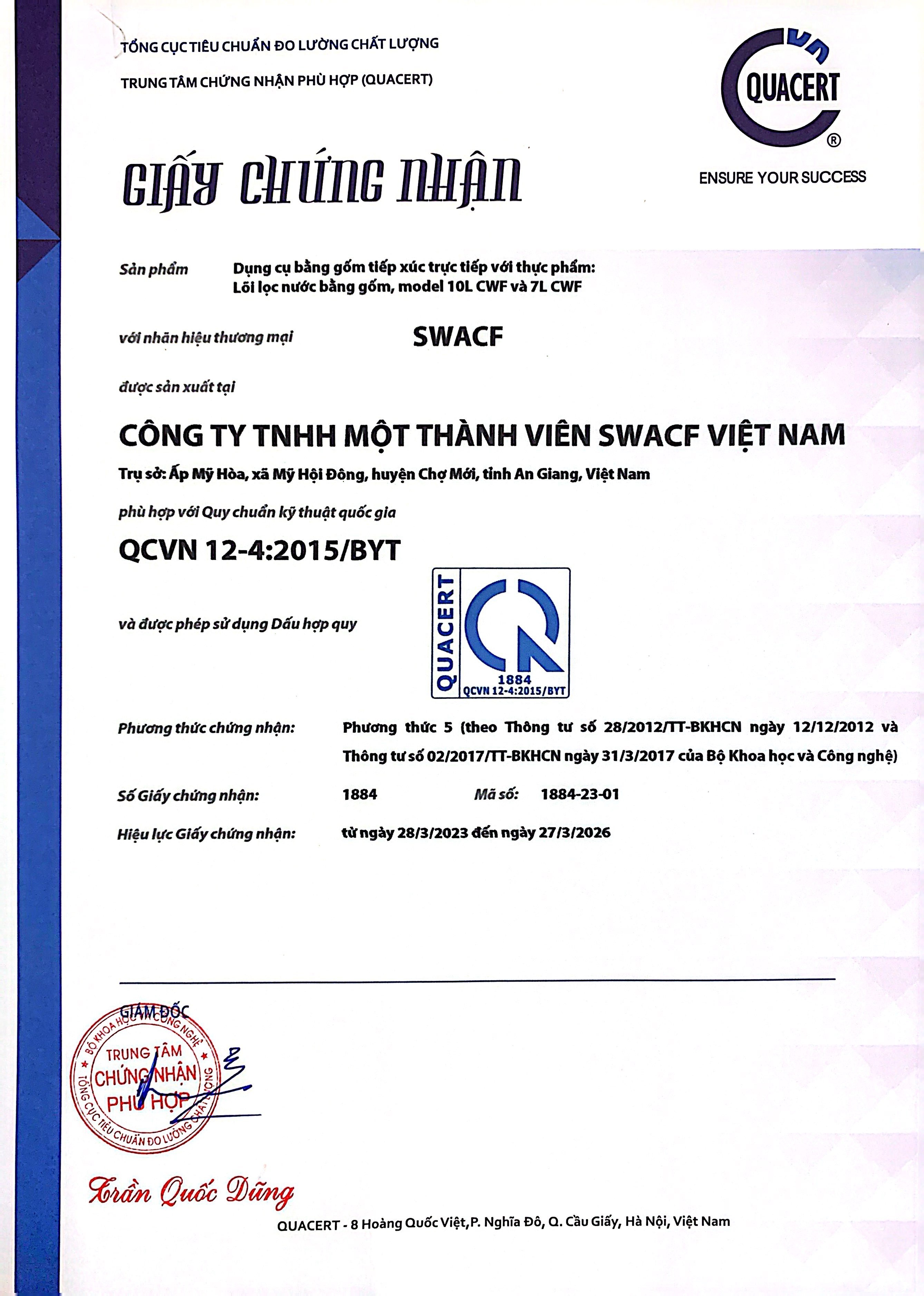 Bình lọc nước SWACF 16L CWFLT - Nano bạc | Công nghệ USA