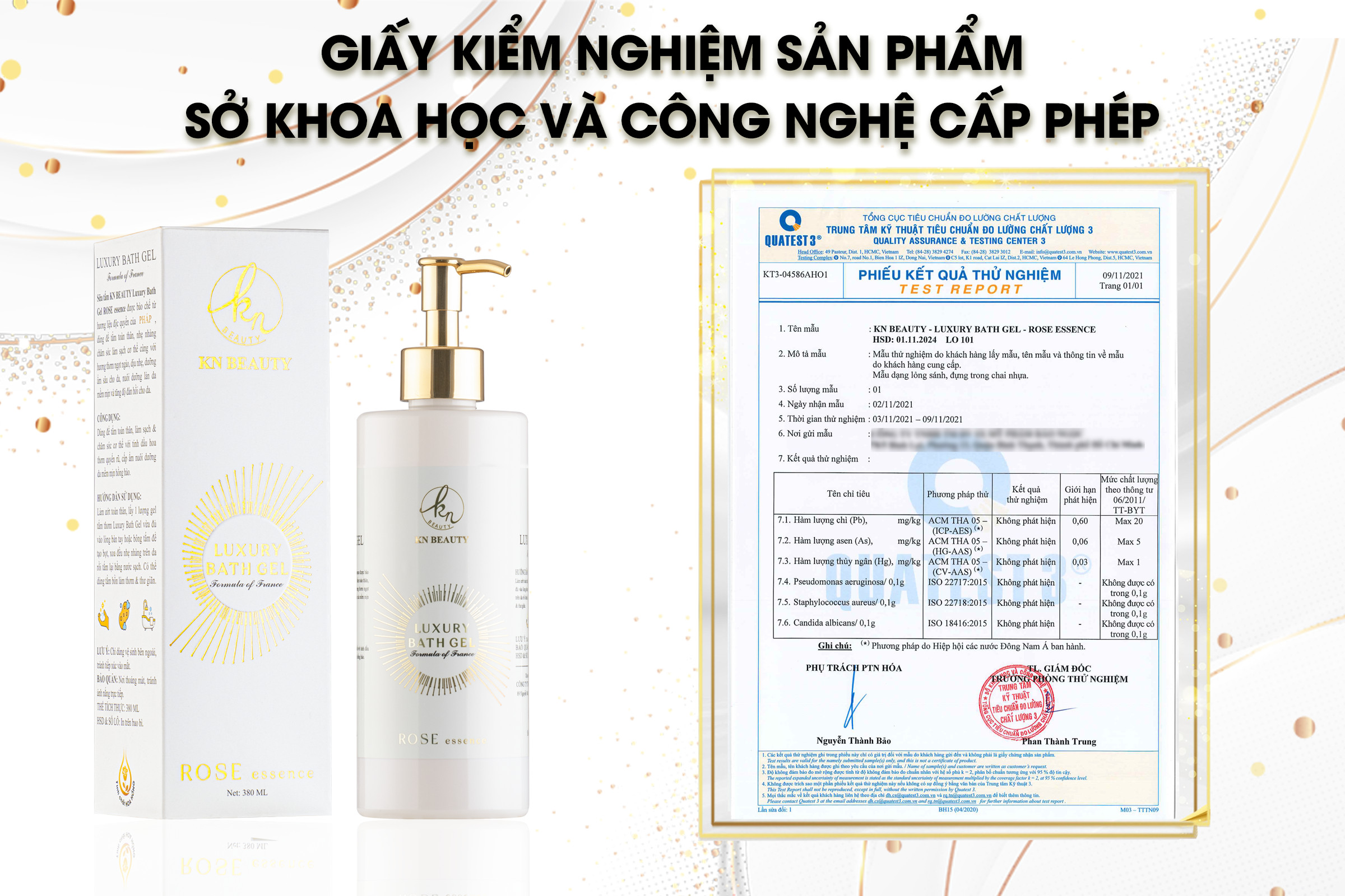 Sữa tắm KN Beauty tinh chất Hoa Hồng – Luxury Bath Gel ROSE essence 380ml