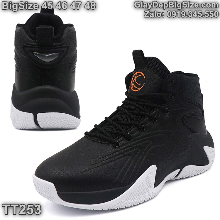 Giày chơi bóng rổ, giày thể thao cỡ lớn 45 46 47 48 cho nam cao to chân ú bè. Big size basketball sneakers for wide feet