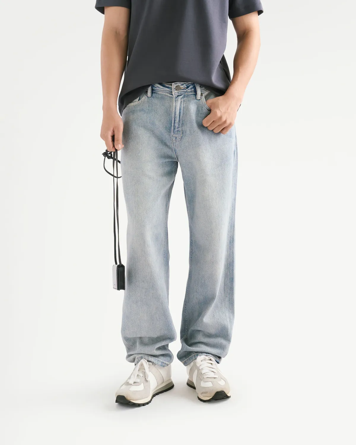 Quần Jean Nam Xanh Nhạt Form Regular - ROUTINE 10F25DPA010