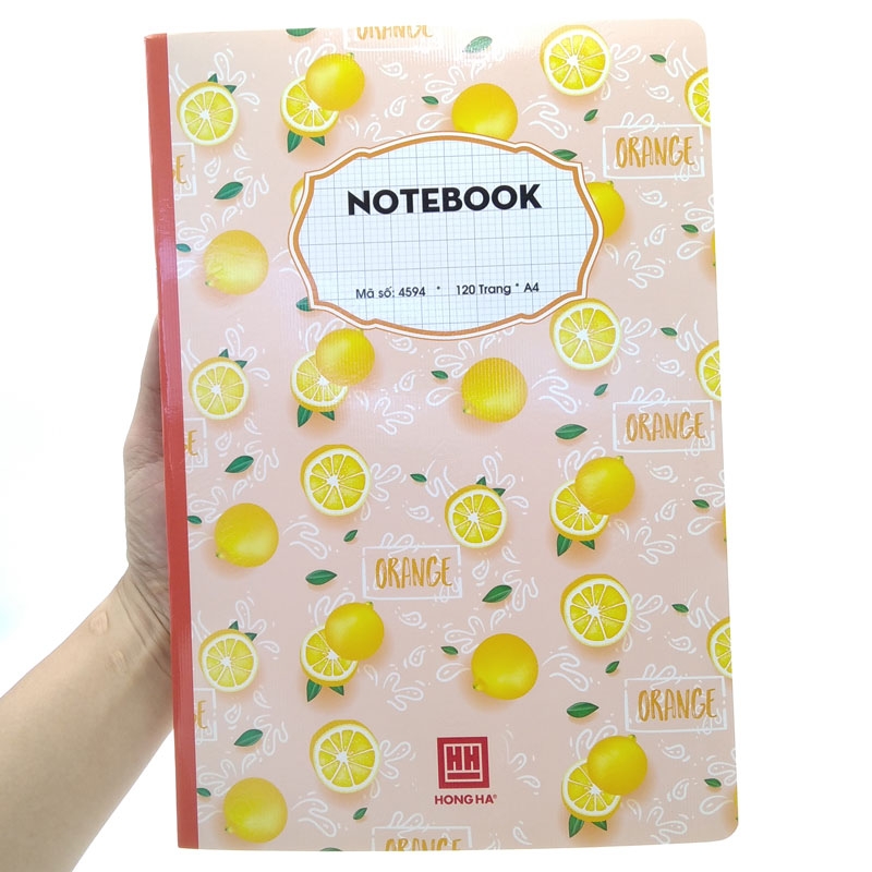 Sổ Notebook Hồng Hà Ô Ly 120 Trang A4 4594 - Hình Cam