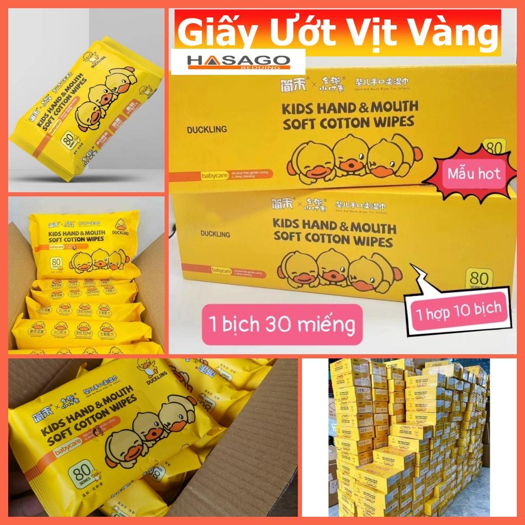 Giấy Ướt -  Khăn Giấy Ướt Con Vịt Vàng Thùng carton 10 Gói