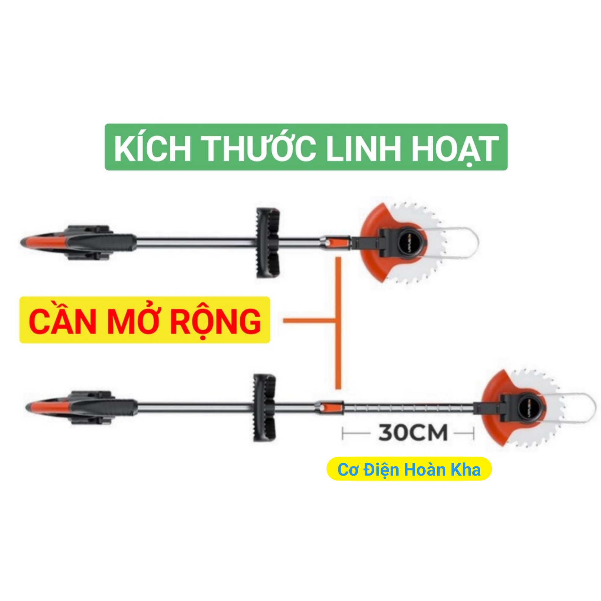 [Bát Đầu Bằng Gang] Máy cắt cỏ, tỉa cành cầm tay LAPUSEN pin khủng 15000mah, động cơ mạnh 1800w