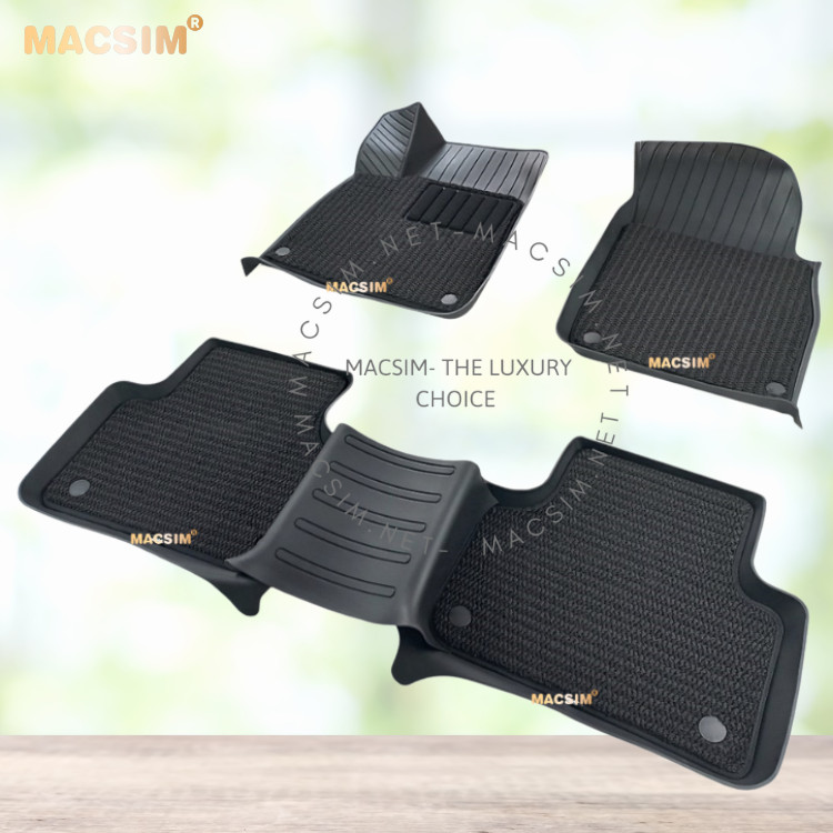 Thảm lót sàn ô tô 2 lớp cao cấp dành cho xe Audi Q7 2016-2022 nhãn hiệu Macsim 3w chất liệu TPE