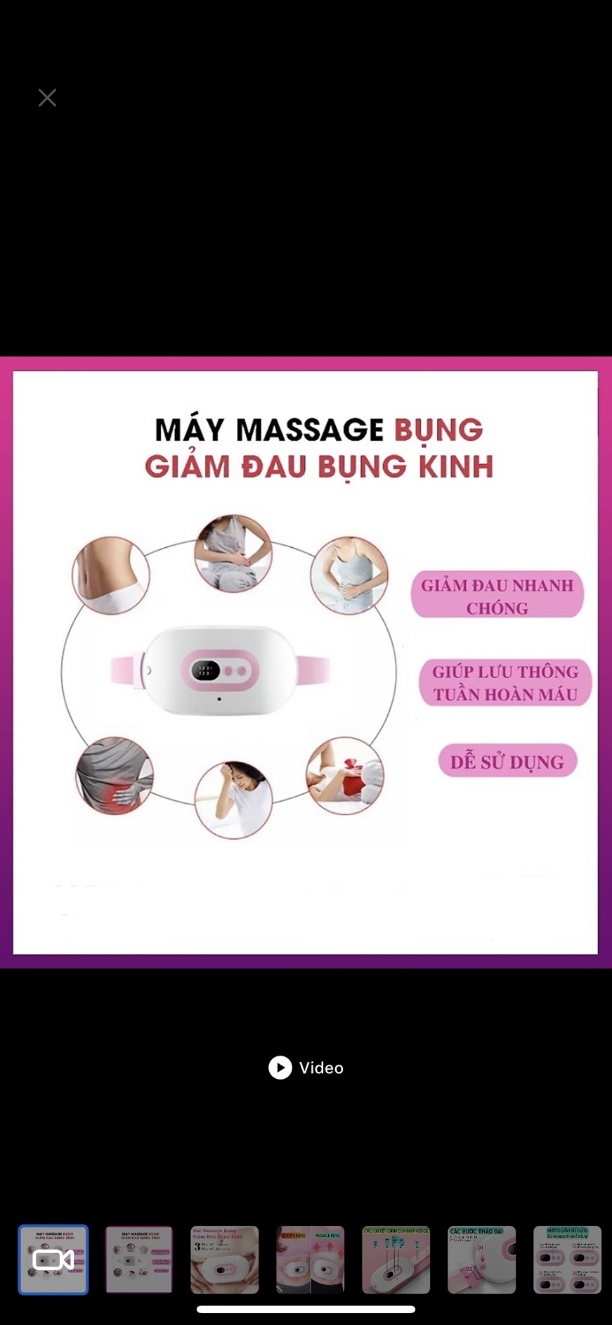 Đai Chườm Nóng, Máy Massage Giảm Đau Bụng Kinh - Hỗ Trợ Chống Lão Hoá Da Sau Sinh