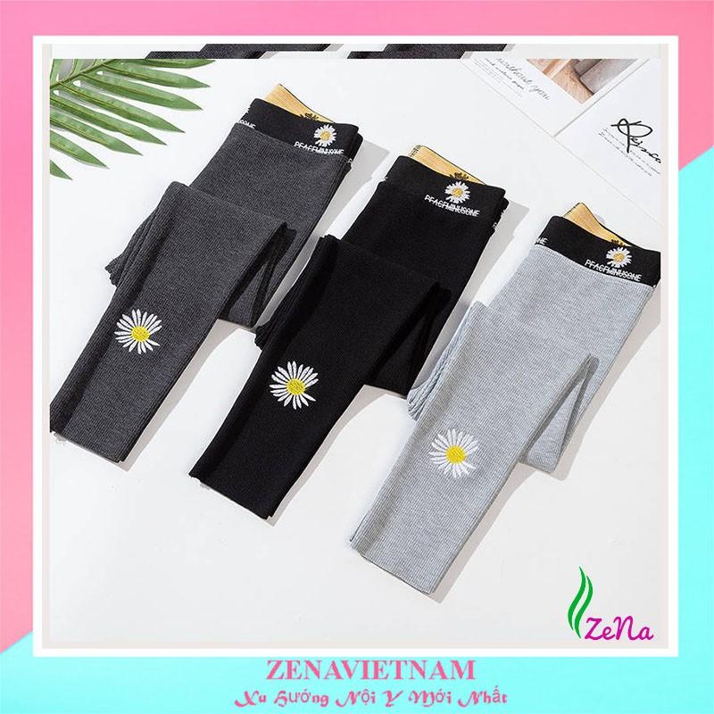 Quần legging tăm hoa cúc mẫu mới ZE077