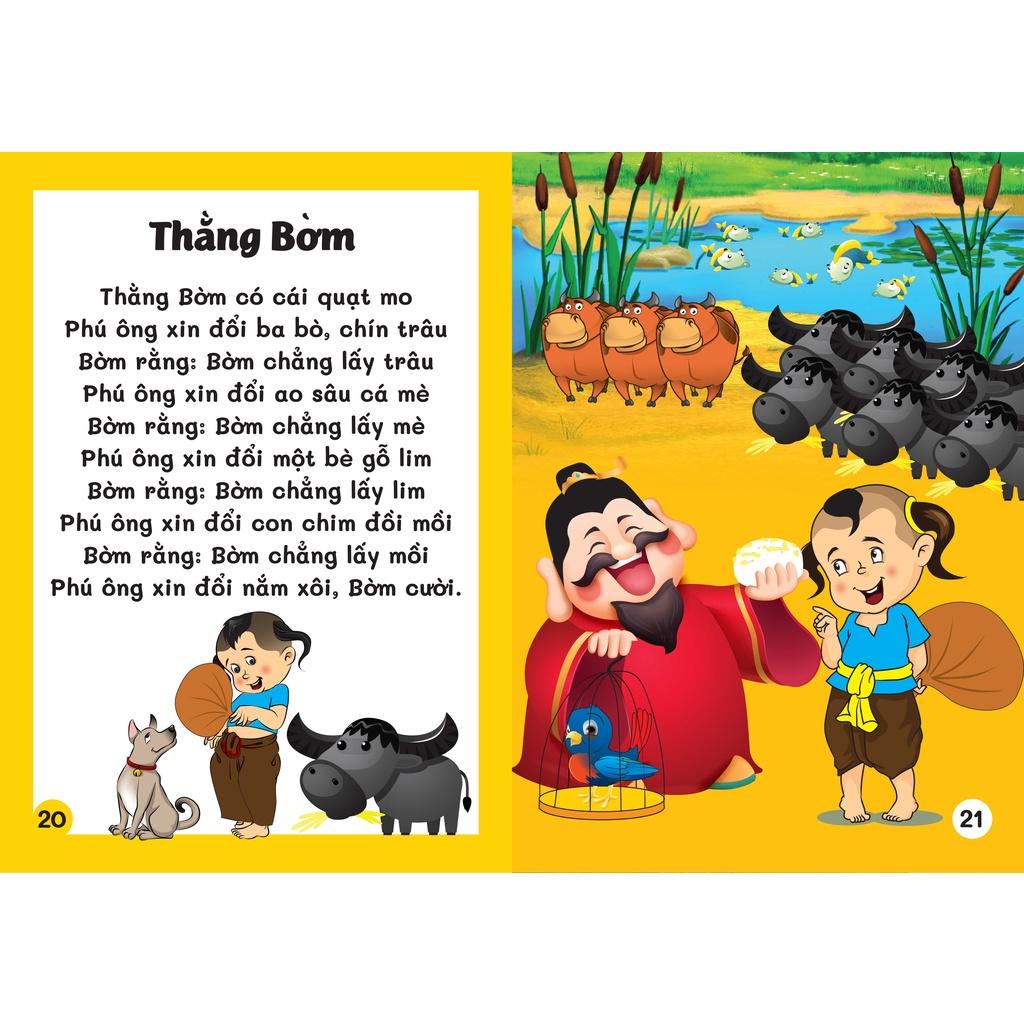 Sách - Combo 4 Quyển Đồng Dao Cho Bé + Truyện Ngụ Ngôn Và Câu Hỏi Thực Hành Ý Nghĩa - Nhã Uyên (4 Quyển)