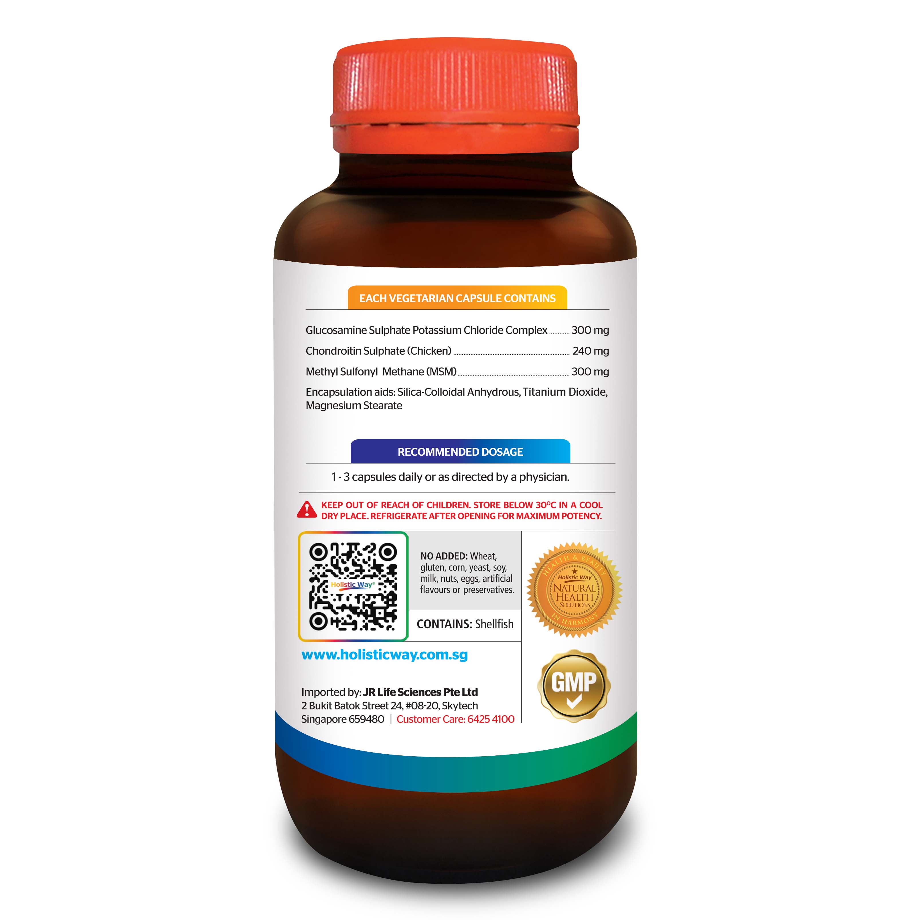 Viên Uống Glucosamine Chondroitin + MSM Giúp Hạn Chế Cứng Khớp, Tăng Sự Dẻo Dai Holistic Way Glucosamine Chondroitin MSM 840Mg