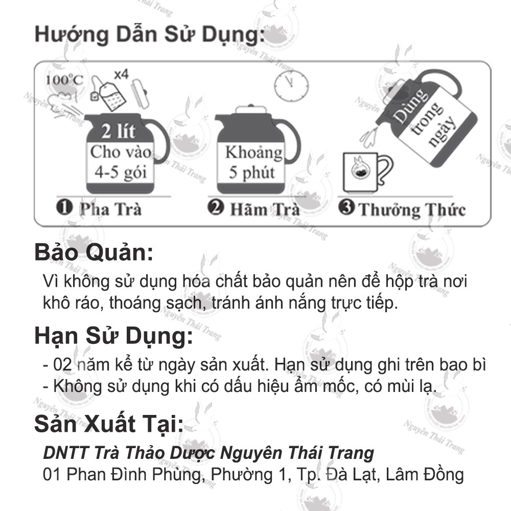 Trà Gừng - Nguyên Thái Trang – Thảo Dược Thiên Nhiên – Tốt Cho Sức Khỏe