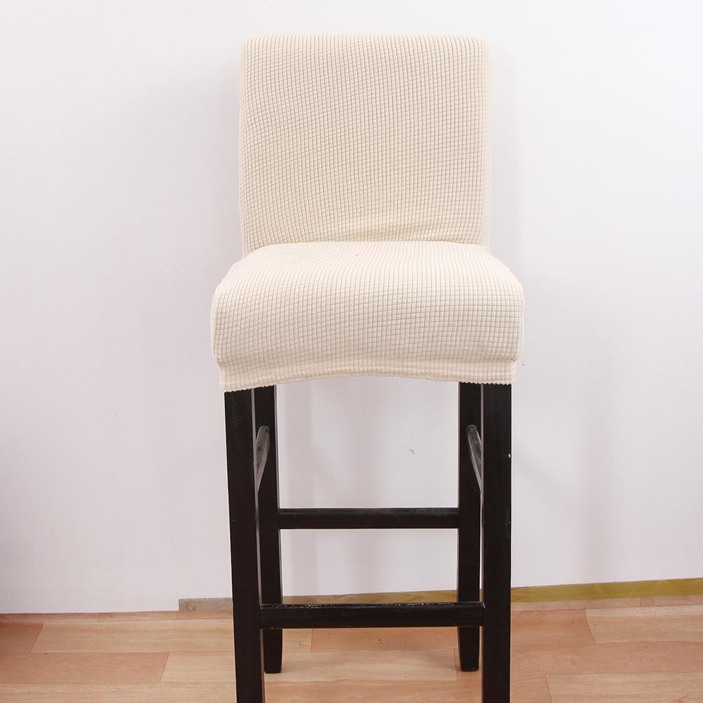 2pcs Elastic Chair Seat Cover Bar Stool Slipcover Protector for Salon Pub