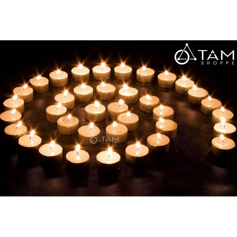 Nến Tealight không khói không mùi cháy hơn 4 tiếng vỉ 100 viên