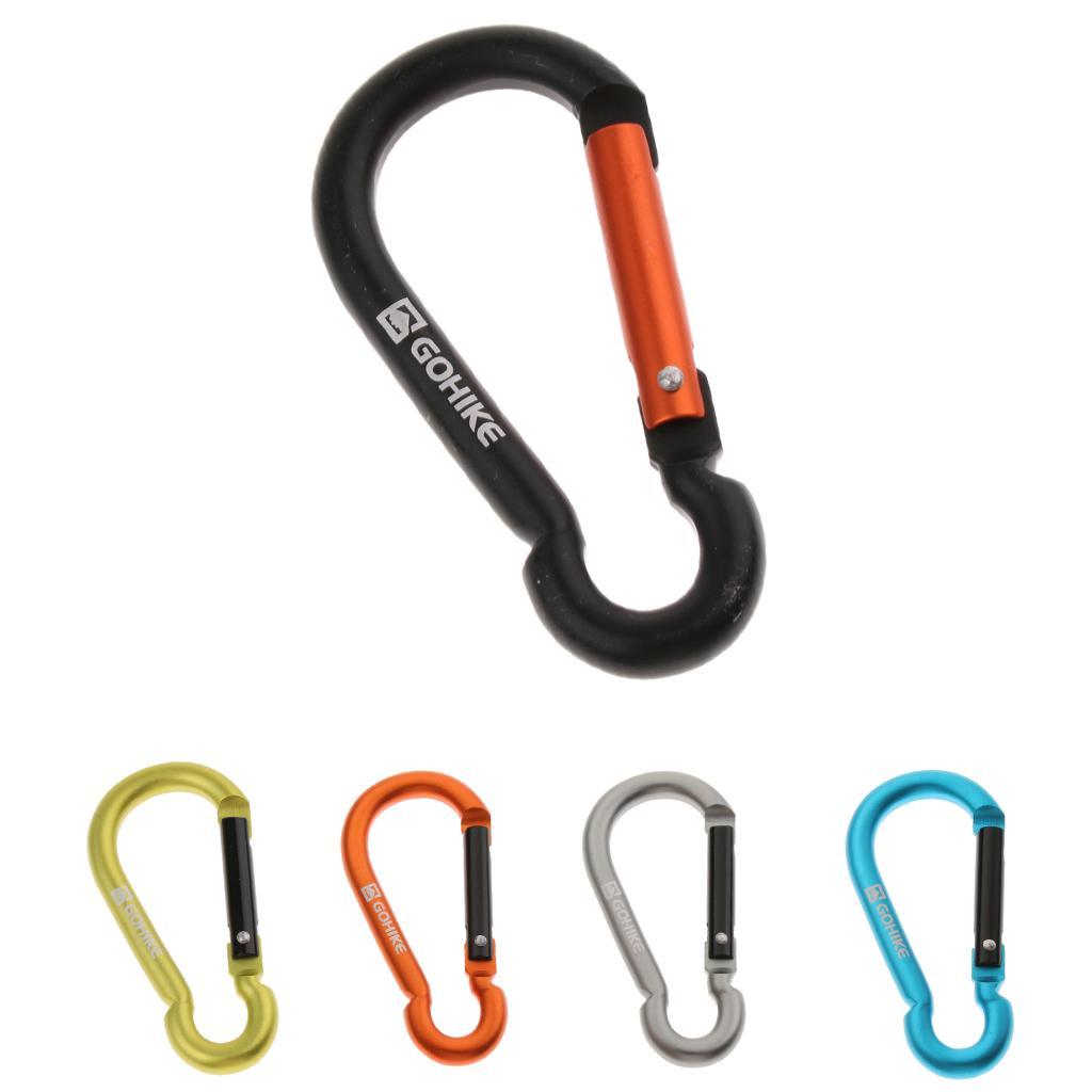 5Pcs Aluminum Alloy Carabiner Gourd Shape Spring Buckle Hook Clip Keychain Keyring