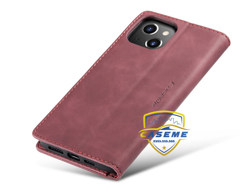 Bao da bò thật dạng ví dành cho iPhone 14 Caseme - Hàng Nhập Khẩu