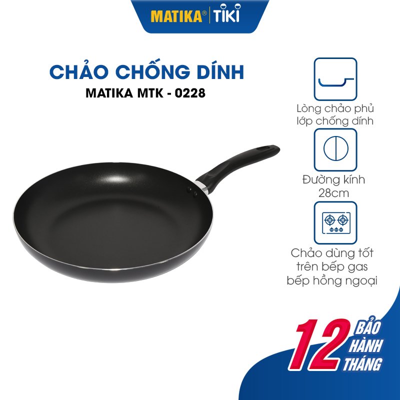 Chảo Chống Dính MATIKA MTK-02-24-26-28-30 - Hàng chính hãng