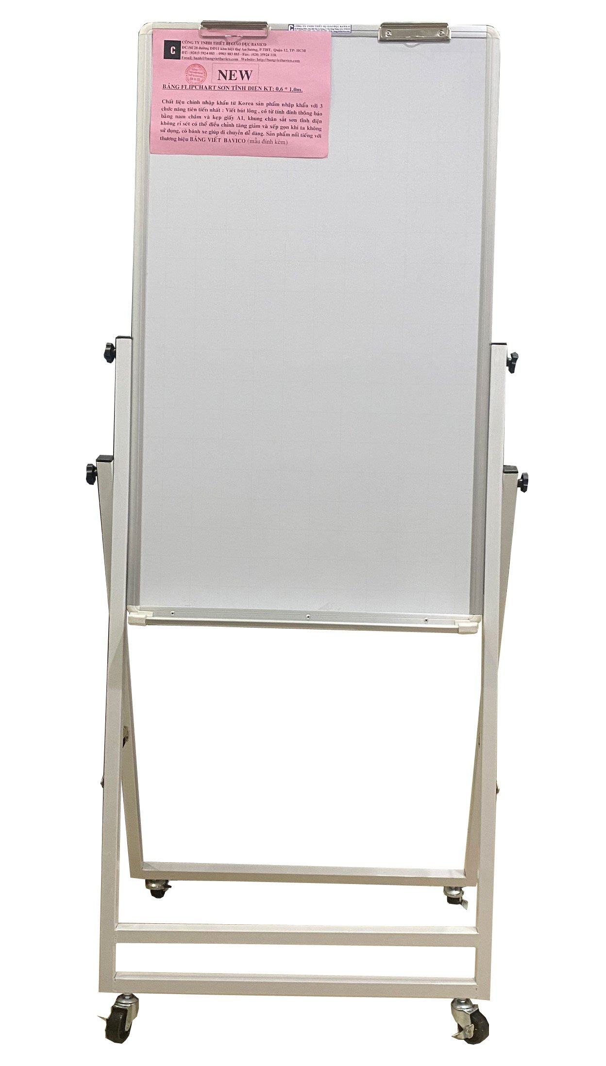 Bảng Flipchart bút lông từ Hàn Quốc, chân sắt sơn tĩnh điện 0.8x1.2m
