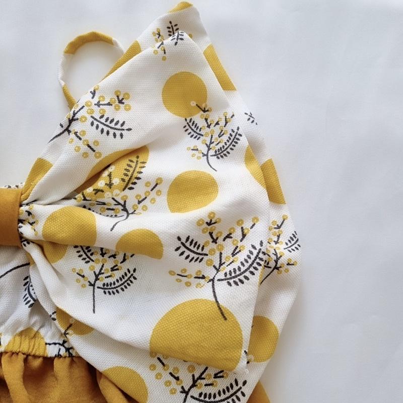 [3-12kg] Bodysuit Nơ To Chất Đũi Xốp Cho Bé Gái Sơ Sinh, Đầy Tháng, Thôi Nôi, Sinh Nhật A473