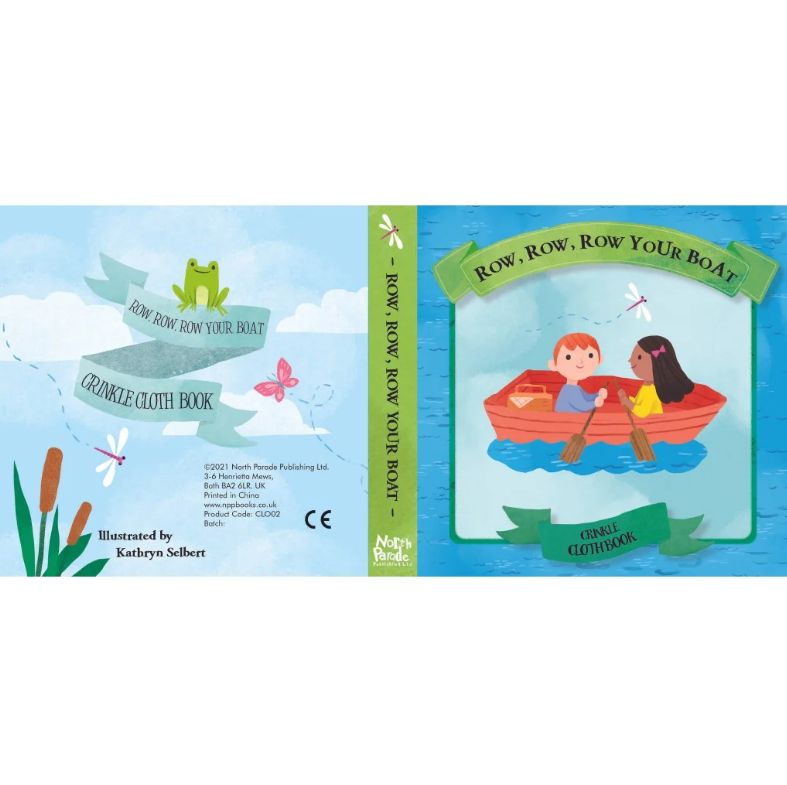 Crinkly Cloth Book - Row, Row, Row Your Boat