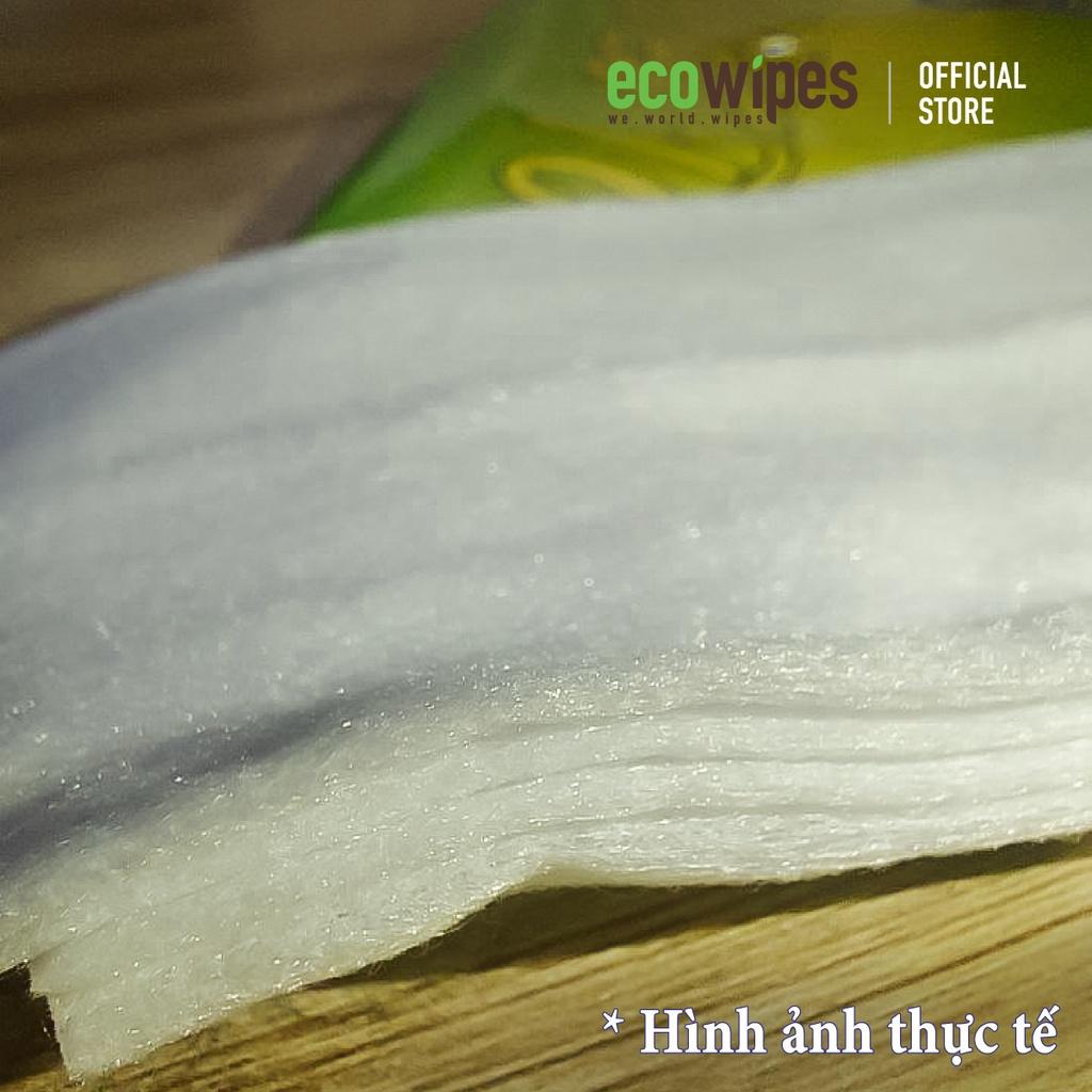 Khăn lạnh cao cấp EcoWipes 1 tờ dùng 1 lần mang đi khổ lớn, dày dặn dùng nhà hàng, bán đồ ăn, bánh mì