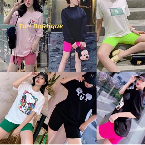 Quần legging lửng nhiều màu cạp chun trên gối legging đùi nữ ngố mặc ở nhà tập gym yoga ( L-03
