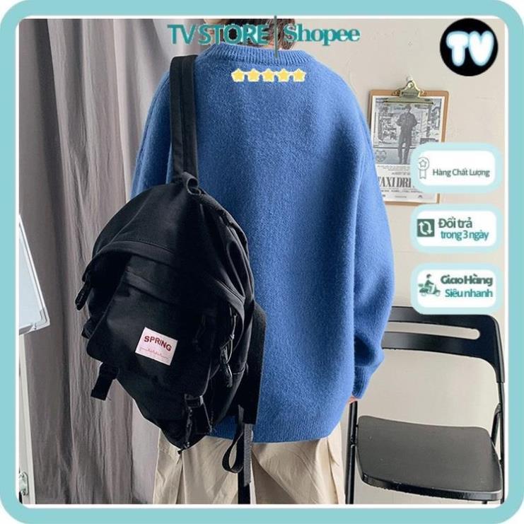 Áo Nỉ Nam TVSTORE Áo Sweater dệt kim cổ tròn dáng rộng in hoạt hình thời trang thu đông cho nam 2021