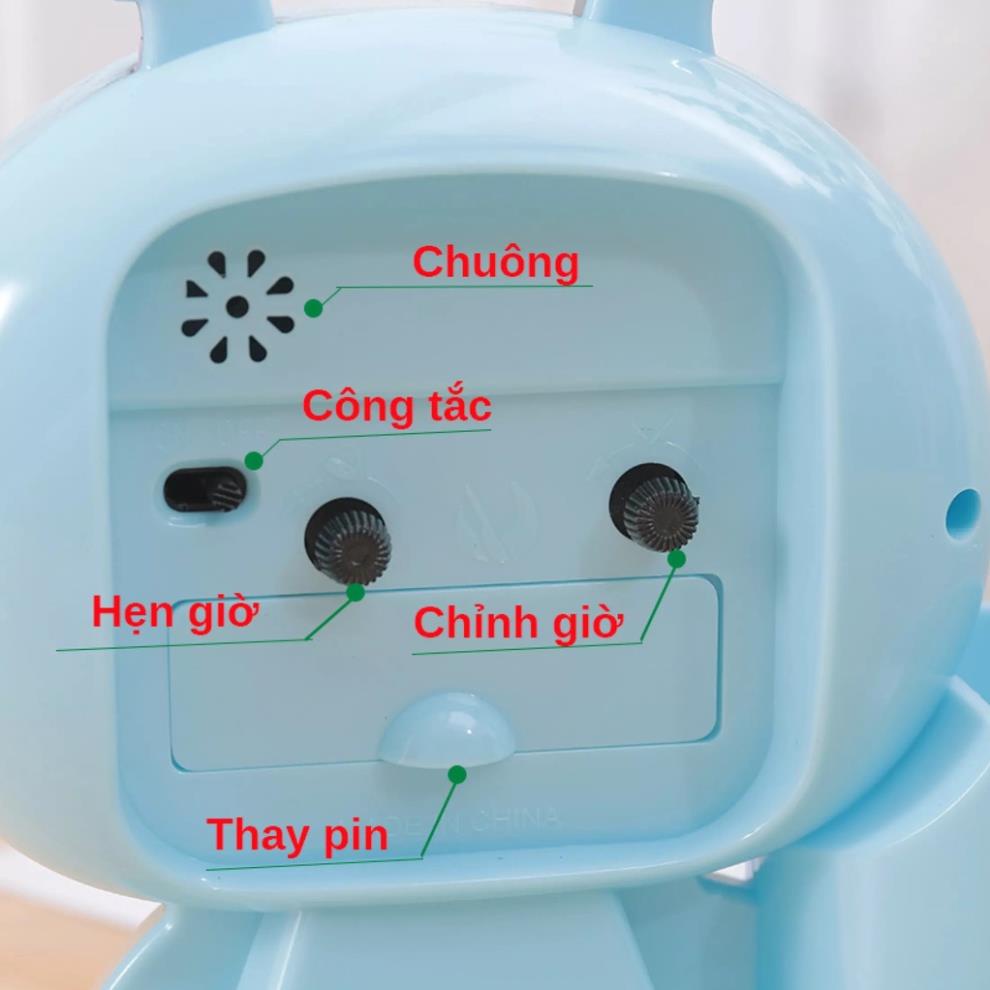 Đồng hồ bàn điện tử hình chú ong chăm chỉ, Đồng hồ báo thức chị ong dễ thương kèm ống đựng bút
