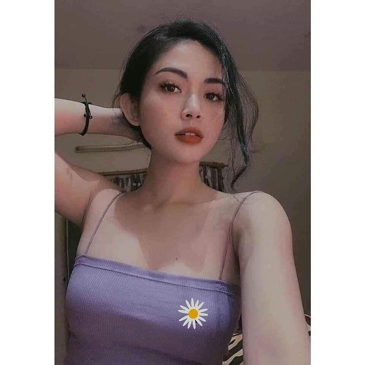 ÁO HAI DÂY THÊU HOA CÚC CROPTOP NGẮN NỮ ÔM BODY HOT GIRL HÀN QUỐC SWAG CHẤT