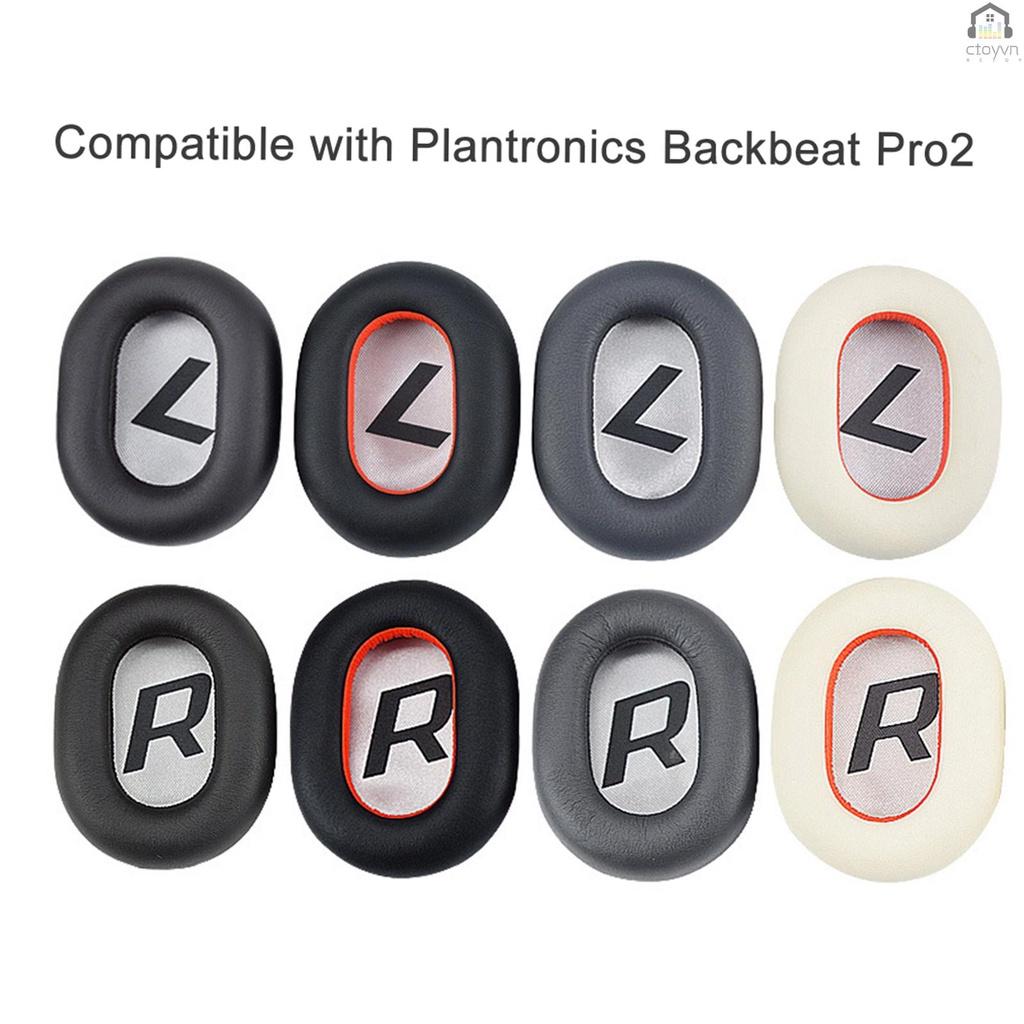 Set 2 miếng đệm thay thế cho tai nghe chụp tai Plantronics BackBeat PRO 2