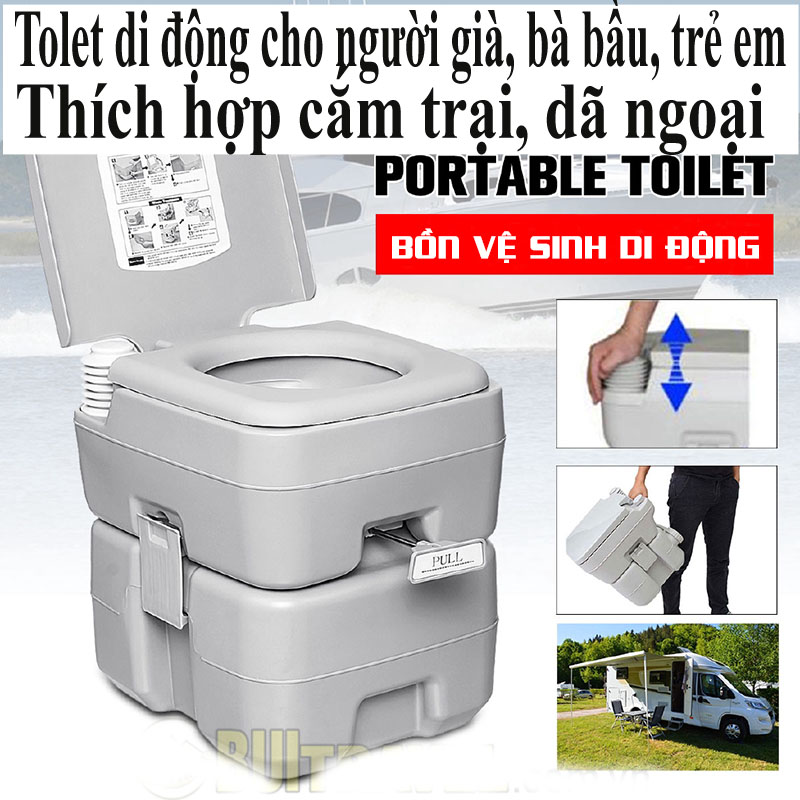 Toilet/Bồn Cầu Di Động Cắm Trại, Chăm Sóc Người Già, Toilet Di Động cho Phụ Nữ Có Thai, Bà Bầu, người bệnh già yếu