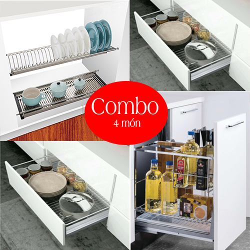 Combo 4 món phụ kiện tủ bếp cơ bản