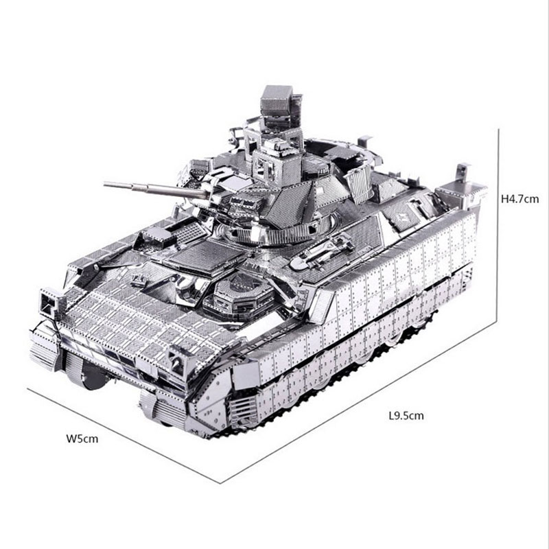 Mô hình thép 3D tự ráp cao cấp  xe tank M2A3