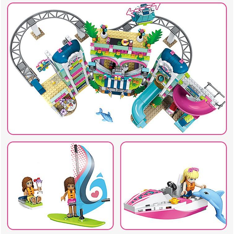 Đồ Chơi Lắp Ráp Kiểu LEGO FRIENDS Cho Bé Gái Mô Hình Công Viên Nước Thành Phố Heart Lake City Resort Với 1139 Mảnh Ghép