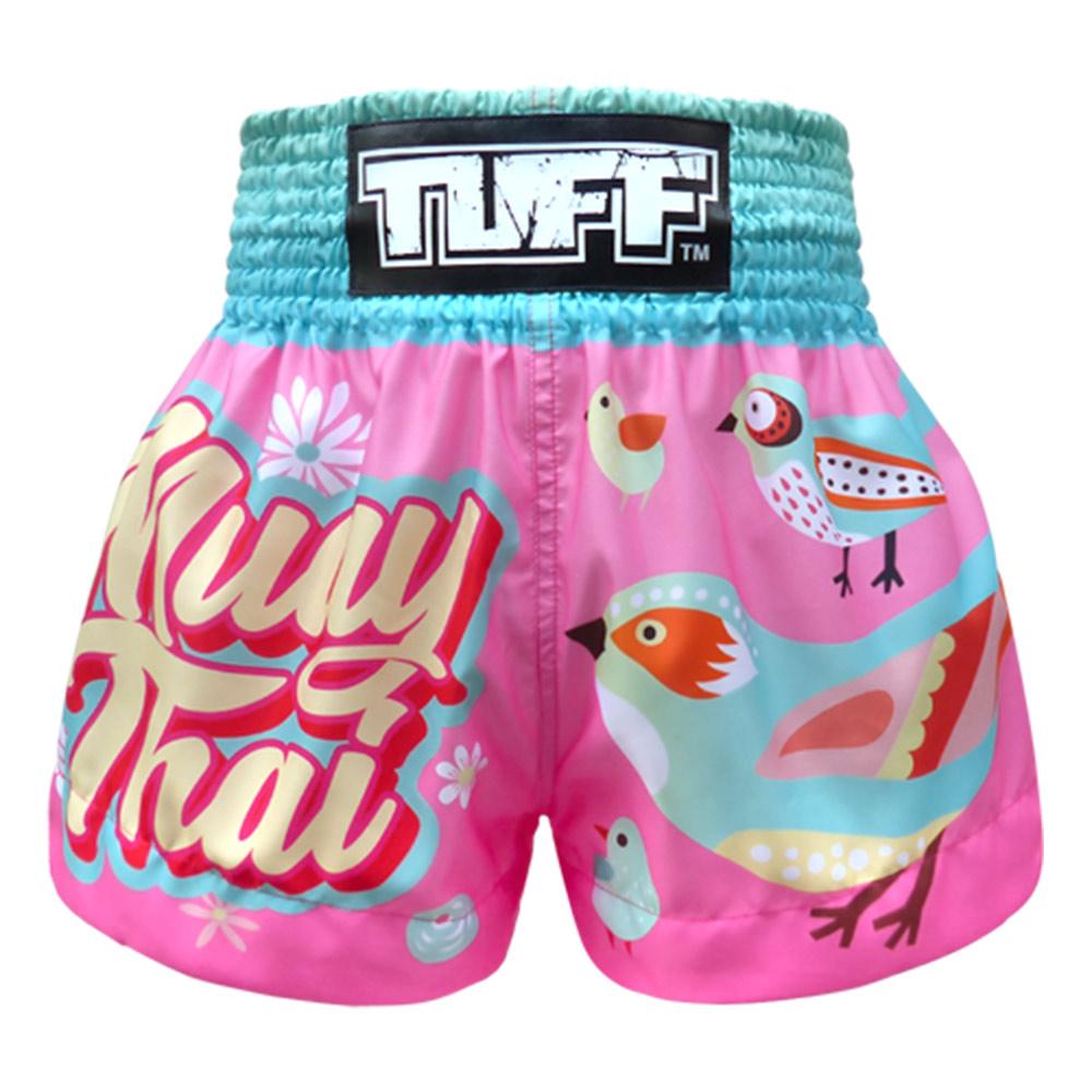 Quần Tuff Muay Thai Pink Pastel Birds Pattern