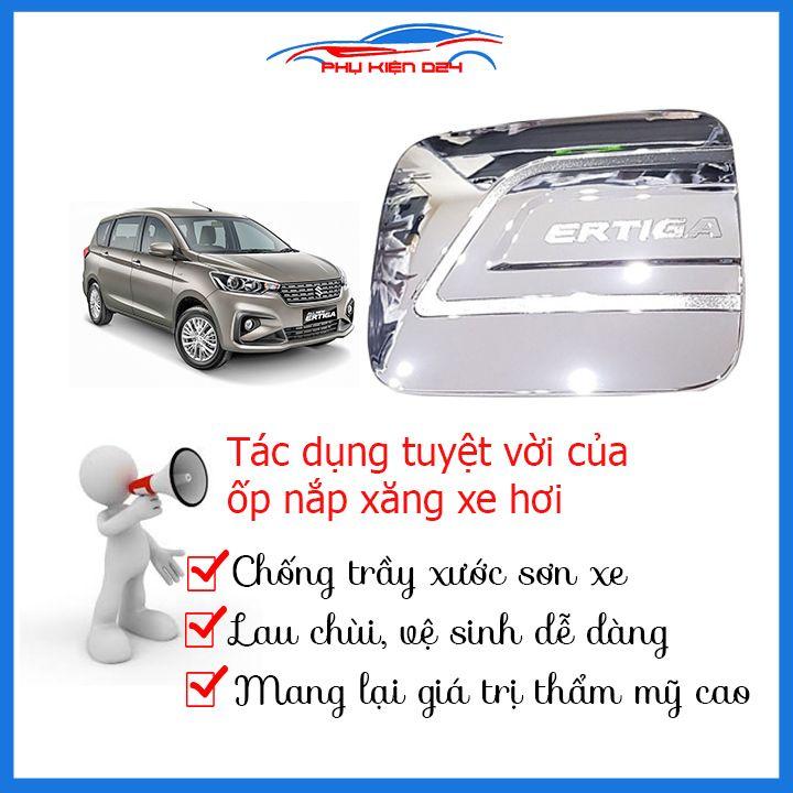 Ốp nắp bình xăng Ertiga 2019-2020 mạ crom chống trầy trang trí ô tô