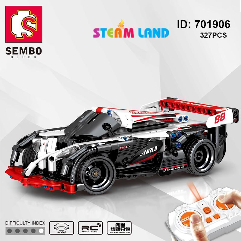 Đồ Chơi Lắp Ráp Siêu Xe Thể Thao Điều Khiển Màu Trắng – SEMBO 701907