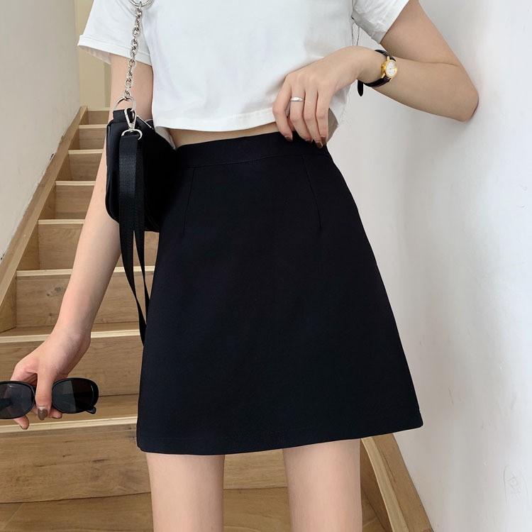 Quần váy chữ A ngắn màu đen CRCAV36