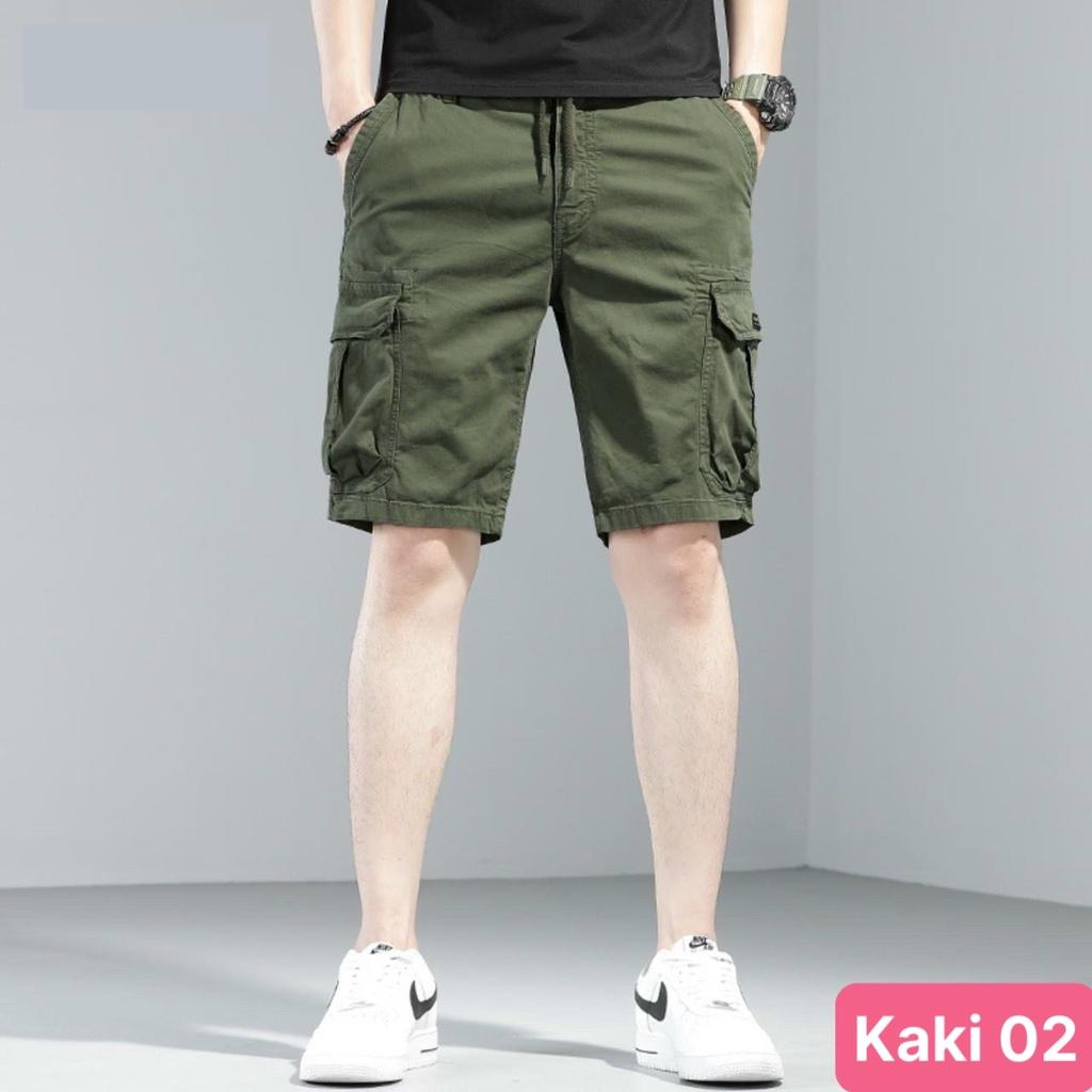 Quần short đùi kaki nam màu be trơn cao cấp kiểu dáng thể thao lửng, quần sóc nam đẹp Havado1 nhiều mẫu mới
