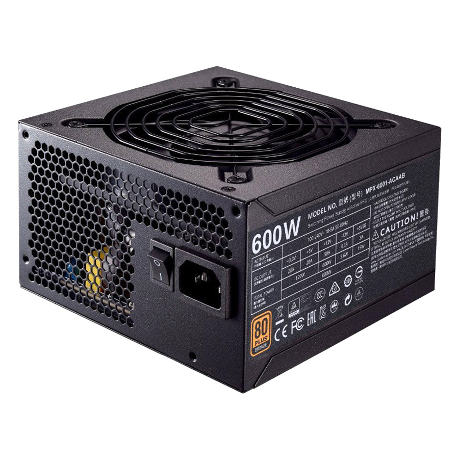 Nguồn Máy Tính 600W Cooler Master MWE BRONZE - Hàng Chính Hãng