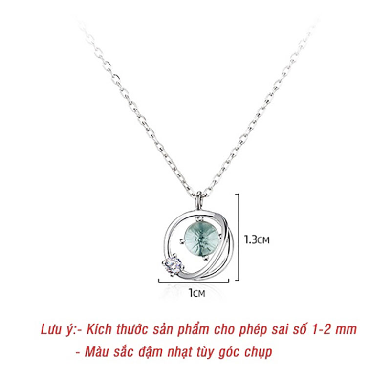 Dây chuyền | Dây chuyền nữ | Dây Chuyền Bạc S925 Đá Aqua Cho Nữ - DB2365 - Bảo Ngọc Jewelry