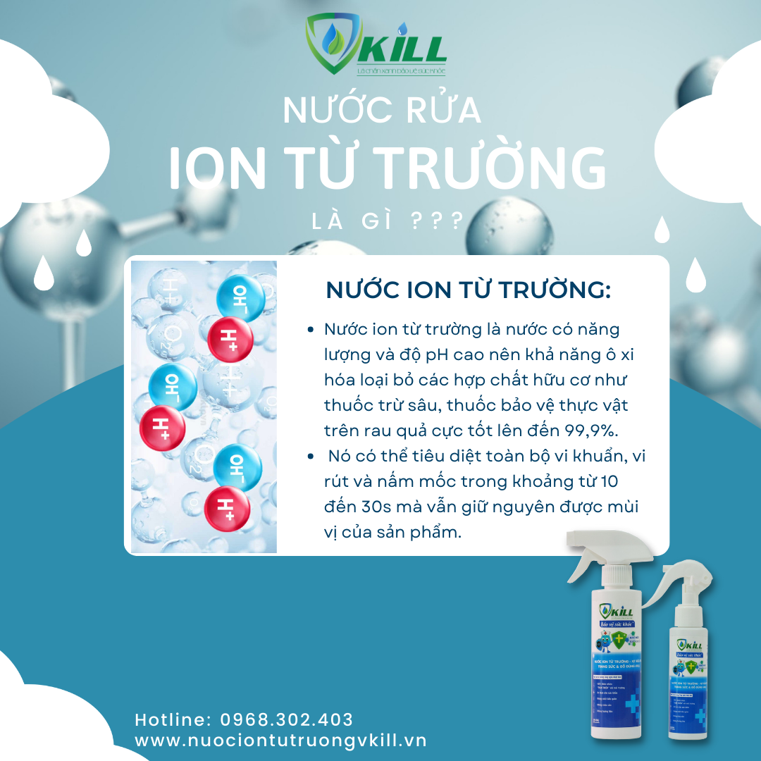 Nước rửa tay đánh bóng trang sức vàng bạc Vkill 250ml khử khuẩn làm sạch nhanh với ion từ trường