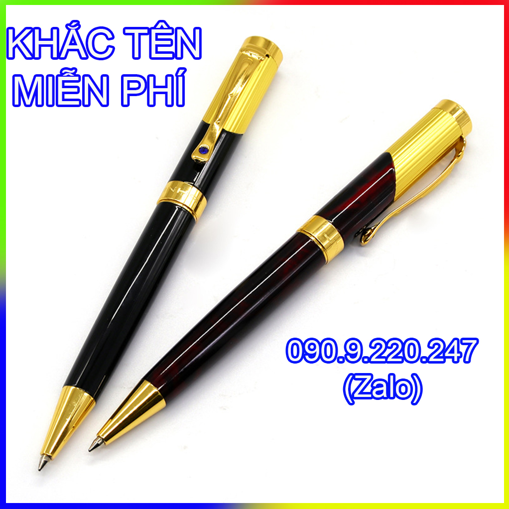 (Gift)Bút ký khắc tên cao cấp Doanh nhân LC008, mực mịn, đều ở mọi góc nghiêng