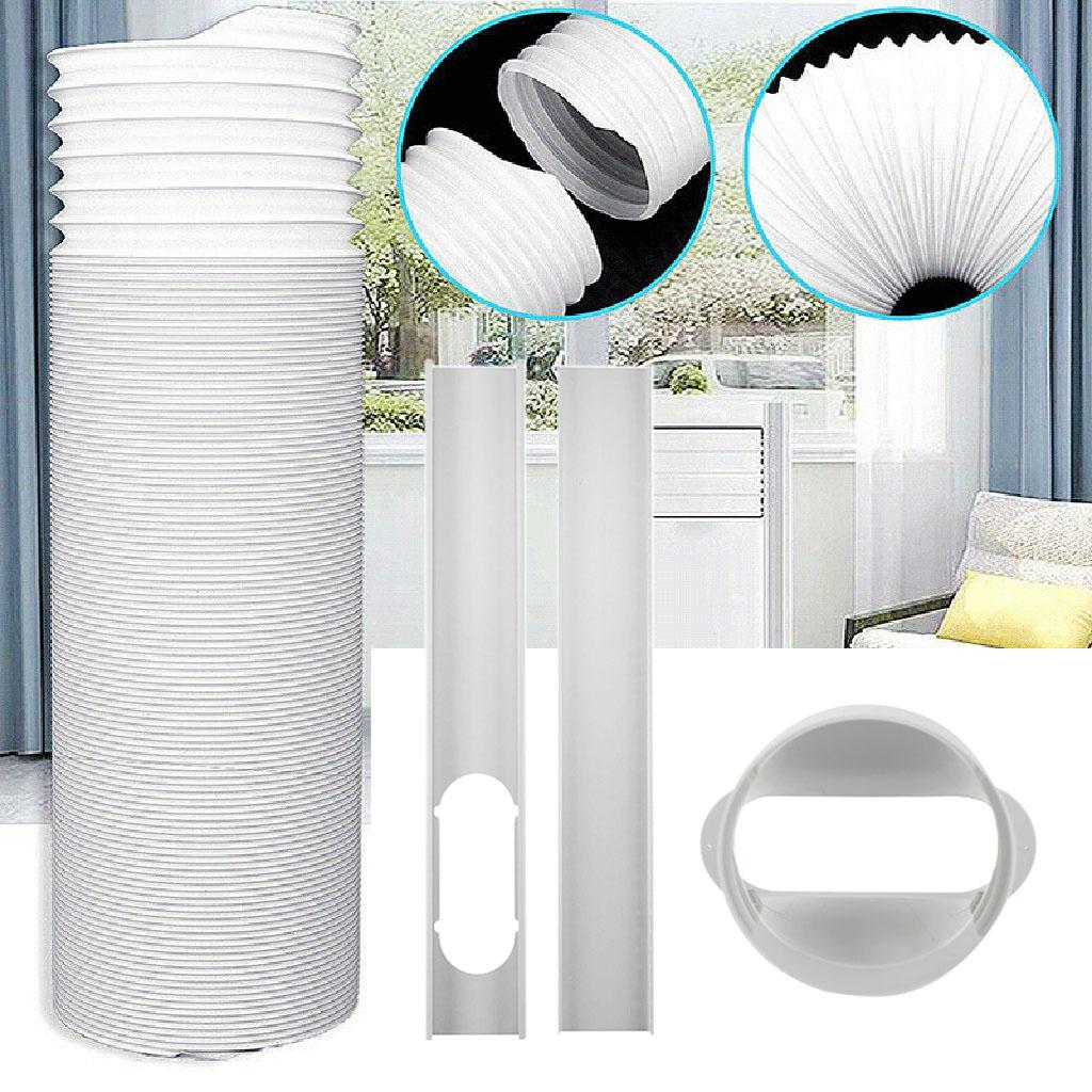 Air Conditioner Window Kit with Exhaust Hose Wind Shield