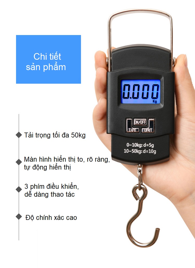 Cân móc điện tử 50kg/5g S50KGM