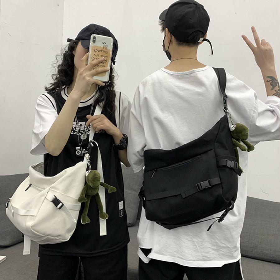 Túi vải Túi Đeo Chéo Canvas Cỡ Lớn Unisex Thời Trang Hàn Quốc Học Sinh Sinh Viên TV19