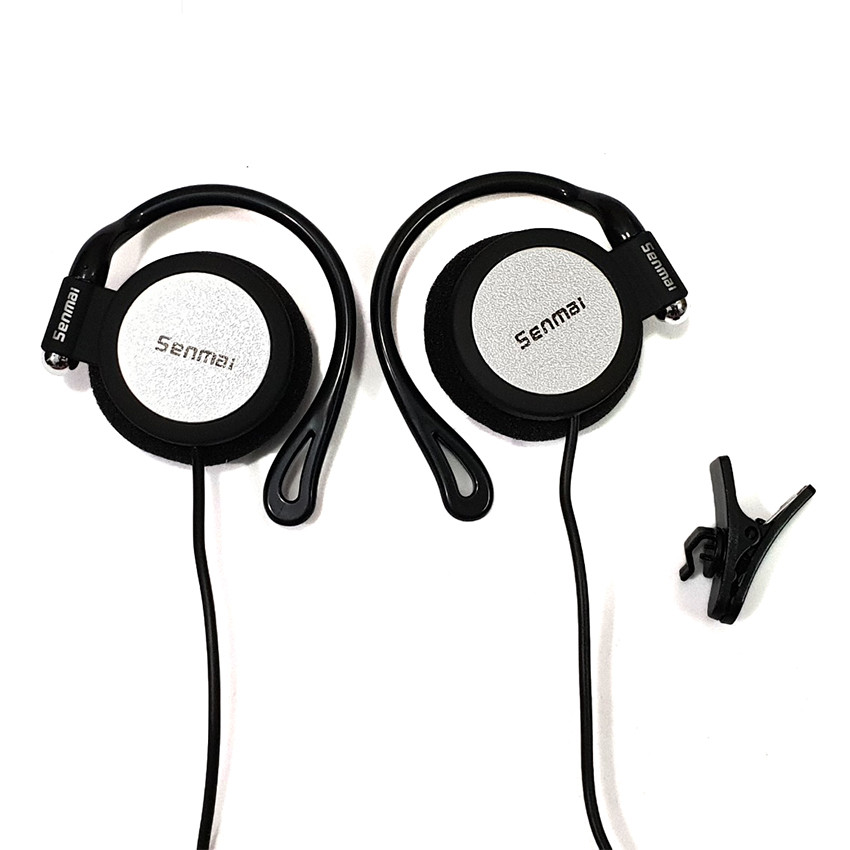 Tai nghe On-ear Super Bass Senmai SM-E8023 kiểu ngoắc tai, Jack kết nối 3.5mm, không có Bluetooth (Màu ngẫu nhiên) - Hàng Nhập Khẩu