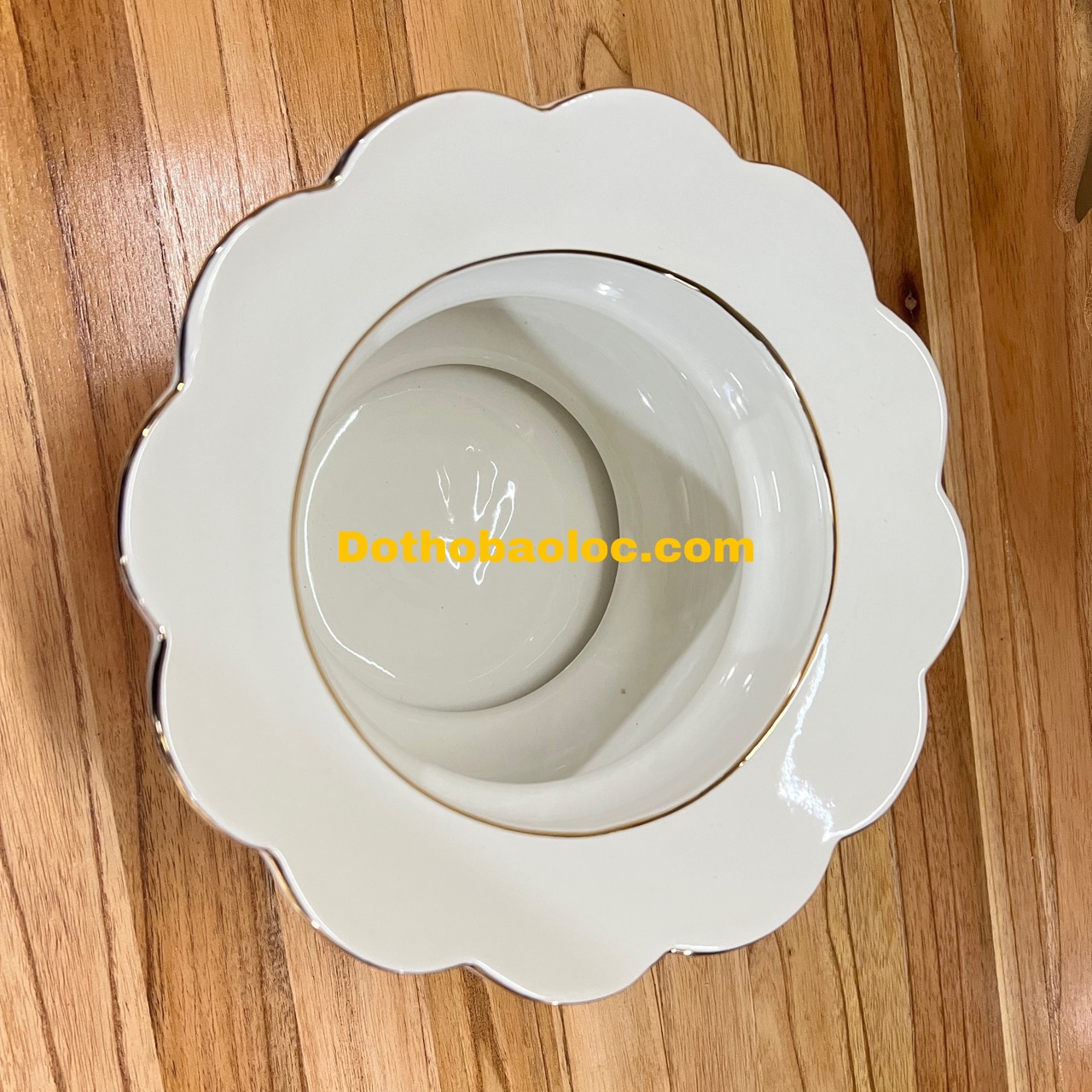 Bát nhang chắn tàn sứ họa tiết đá hoa cương cao 13cm x đường kính 23cm