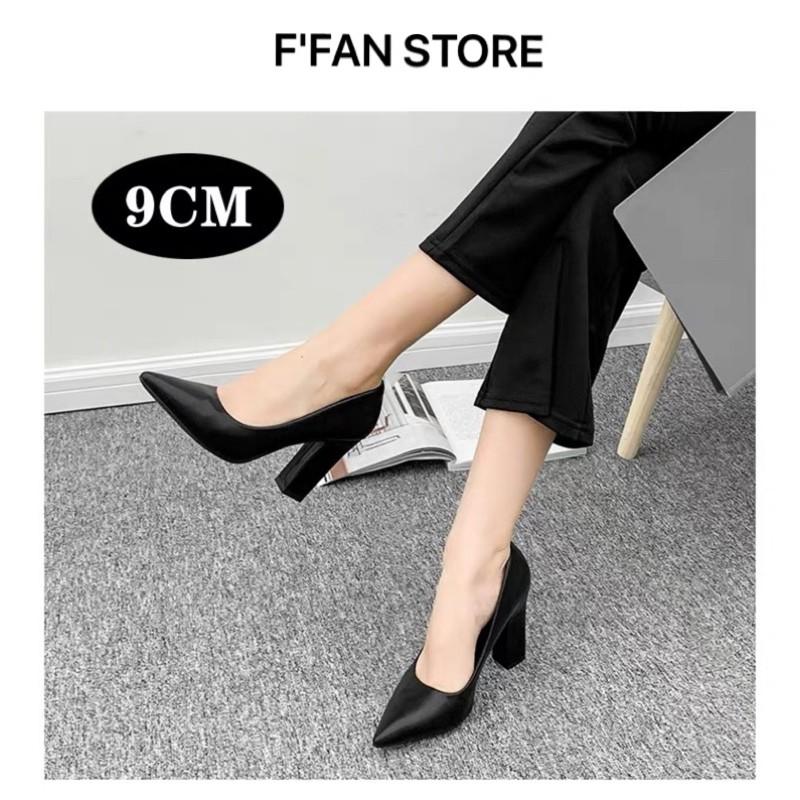 Giày Cao Gót Gót Vuông Cao Cấp Công Sở Văn Phòng Nữ FFAN STORE