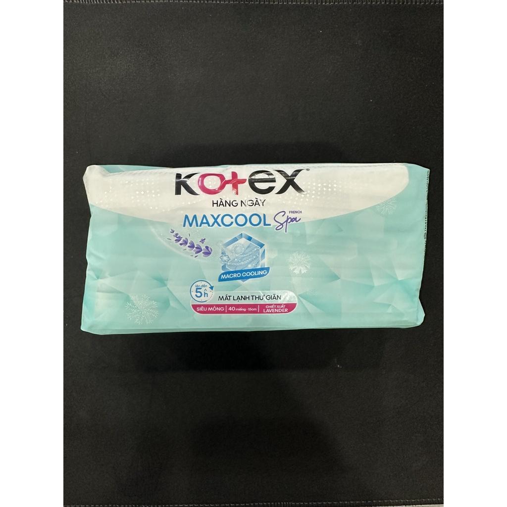 Combo 6 Băng Vệ SInh Kotex Hằng Ngày Maxcool Chiếc Suất Lavender 40 Miếng/Gói