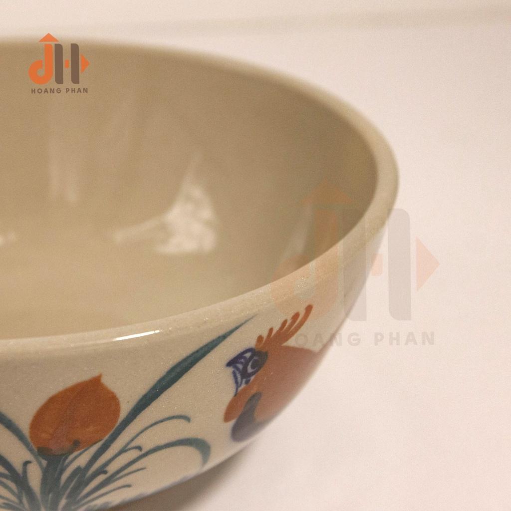 Bộ 10 Tô gốm dùng món nước Họa Tiết Gà Trống Nam Bộ