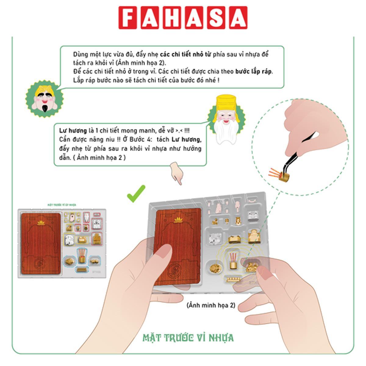 Mô Hình DIY - Bàn Thờ Thần Tài Ông Địa - Kim Tài Phúc Địa - Manihum BTN-02