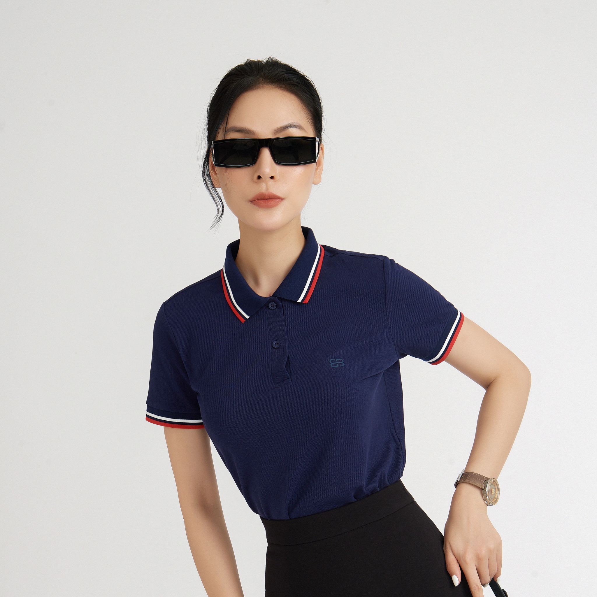 Áo Polo Nữ Vải Cotton Cá Sấu Gai Nhập Khẩu Cao Cấp BARRY - PG1222